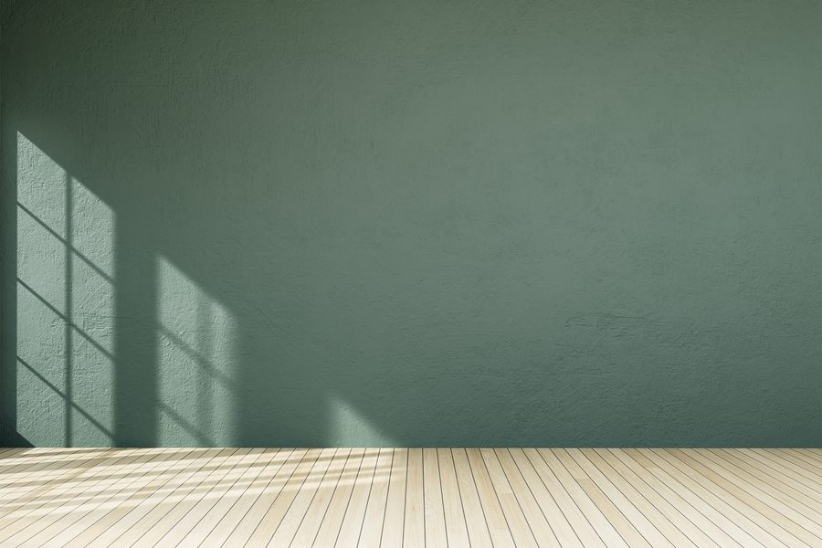 Empty sunlit room, ready for your brand
